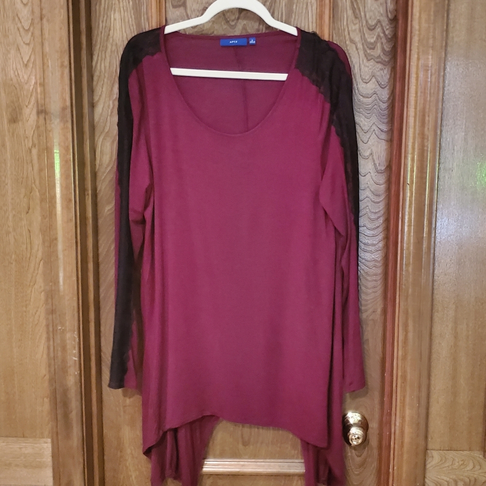 Apt. 9 Long Sleeved Blouse/Tunic- Large